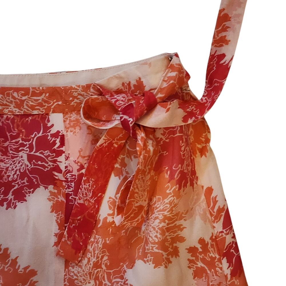 Ann Taylor Womens Silk Skirt Size 4 Pink Floral Knee Length Chiffon Lined - Picture 5 of 8